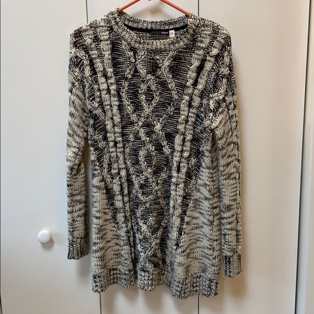 Aqua cotton blend sweater